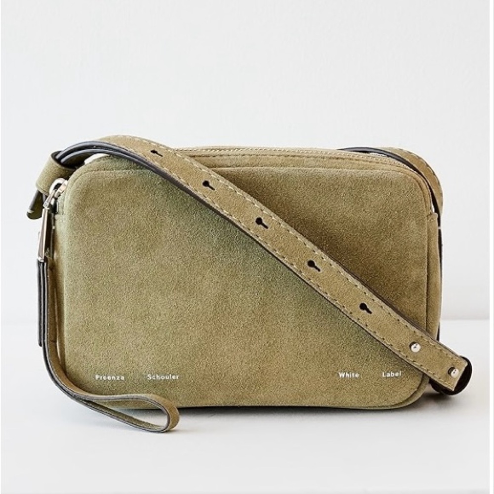Proenza Schouler Olive Suede Crossbody Bag